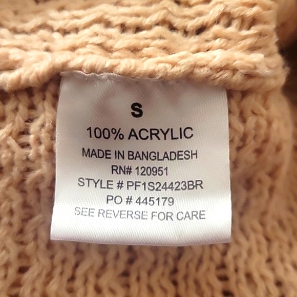 Moondance Blush Pink Cropped Twist Back Sweater Womens, Size: S - Picture 6 of 7